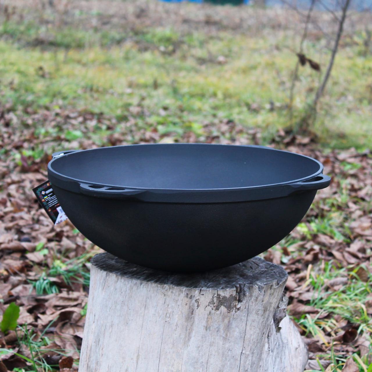 Котел чавунний азіатський з кришкою-сковородою (23190921) - фото 8