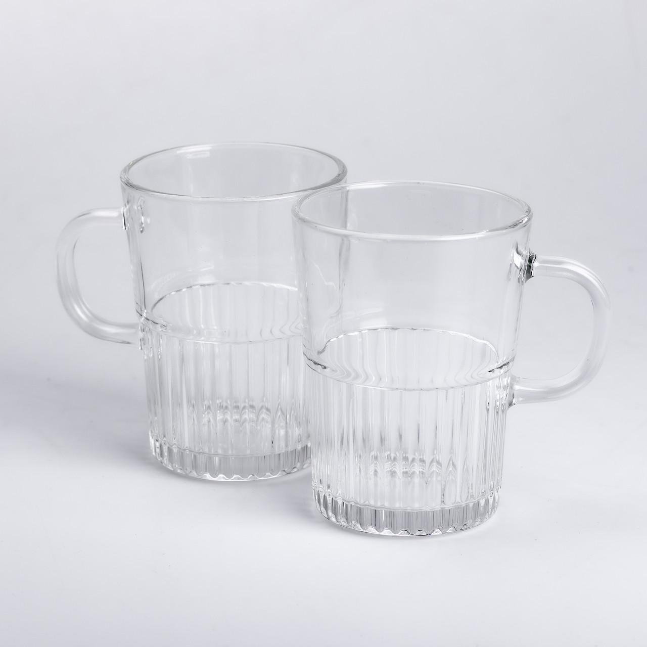 Набір скляних прозорих чашок для чаю та кави 2 шт. 500 мл - фото 2 Набір скляних прозорих чашок для чаю та кави 2 шт. 500 мл - фото 2