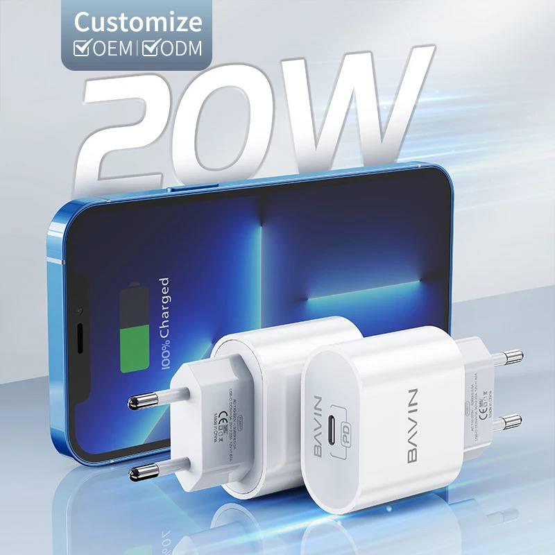 Зарядний пристрій для телефонів Bavin Quick Charger Type-C 20W Білий (0006) - фото 2