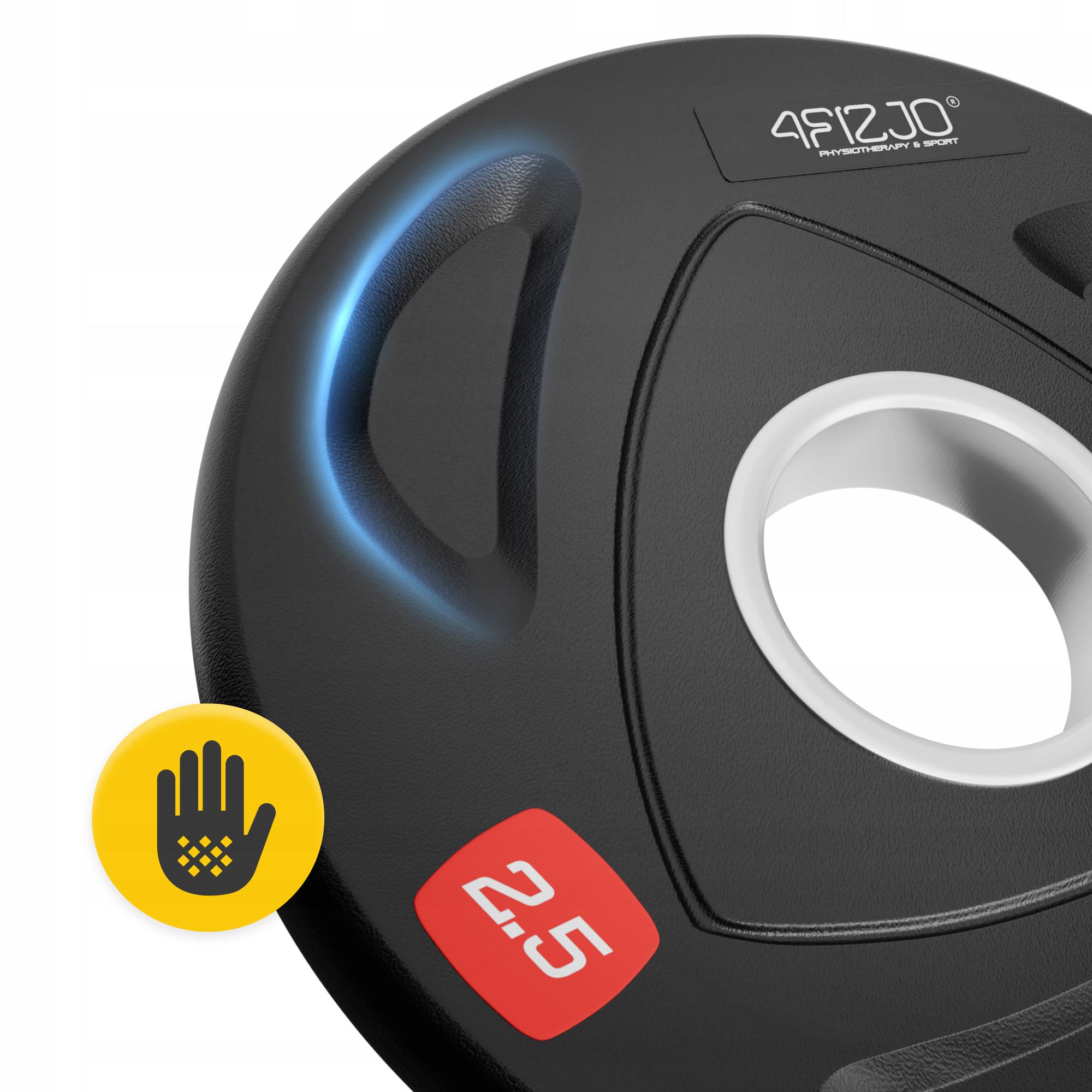 Диск олімпійський 4fizjo металевий/прогумований 2 шт. 2,5 кг 51 мм Black (P-5905973401265) - фото 4 Диск олімпійський 4fizjo металевий/прогумований 2 шт. 2,5 кг 51 мм Black (P-5905973401265) - фото 4