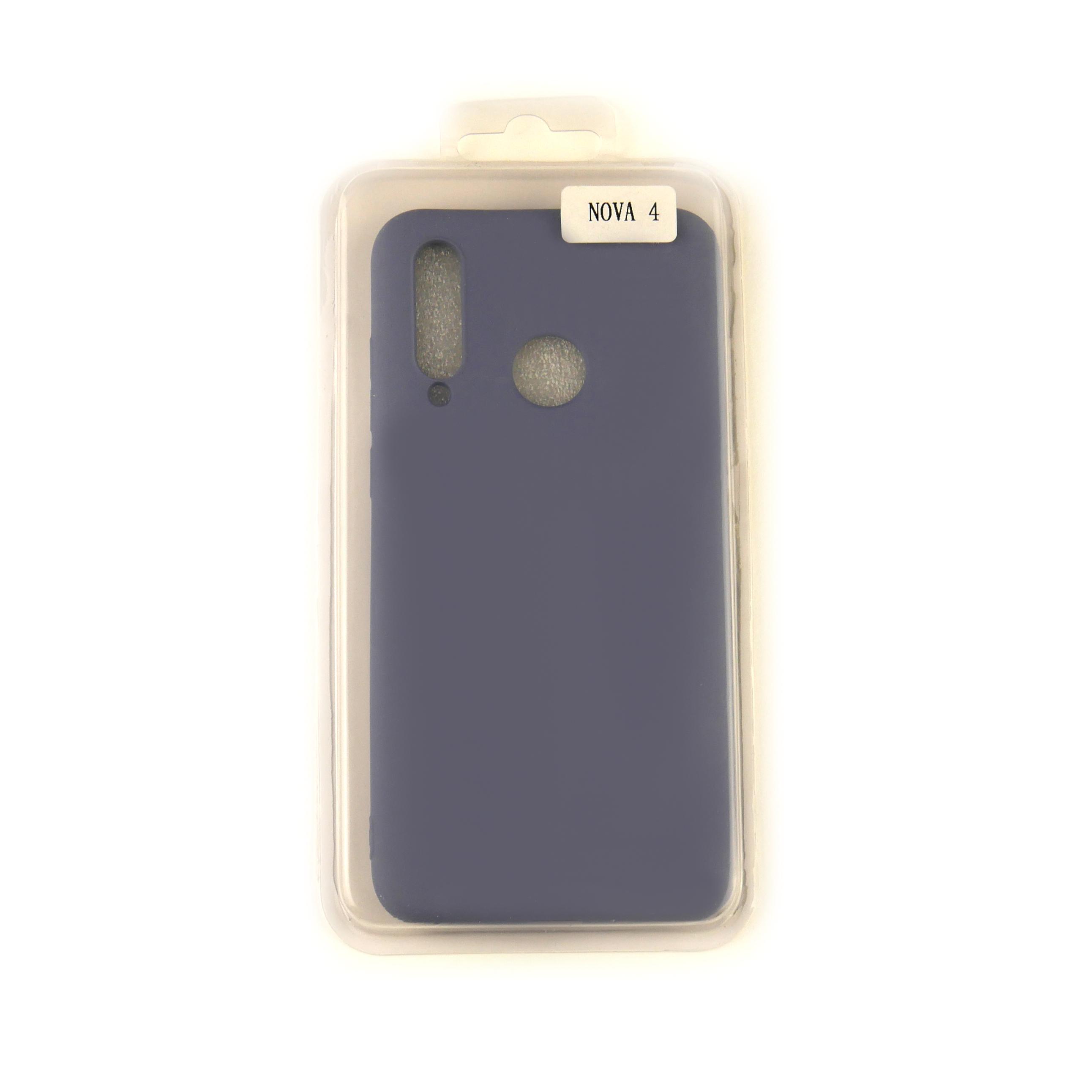 Чехол Silicone Case Full Cover Huawei Nova 4 Джинсовый