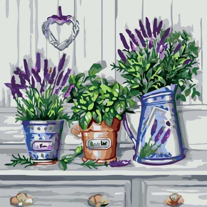 Картина по номерам Ідейка Сельский пейзаж Красота прованса 40х40 см (KHO2210)