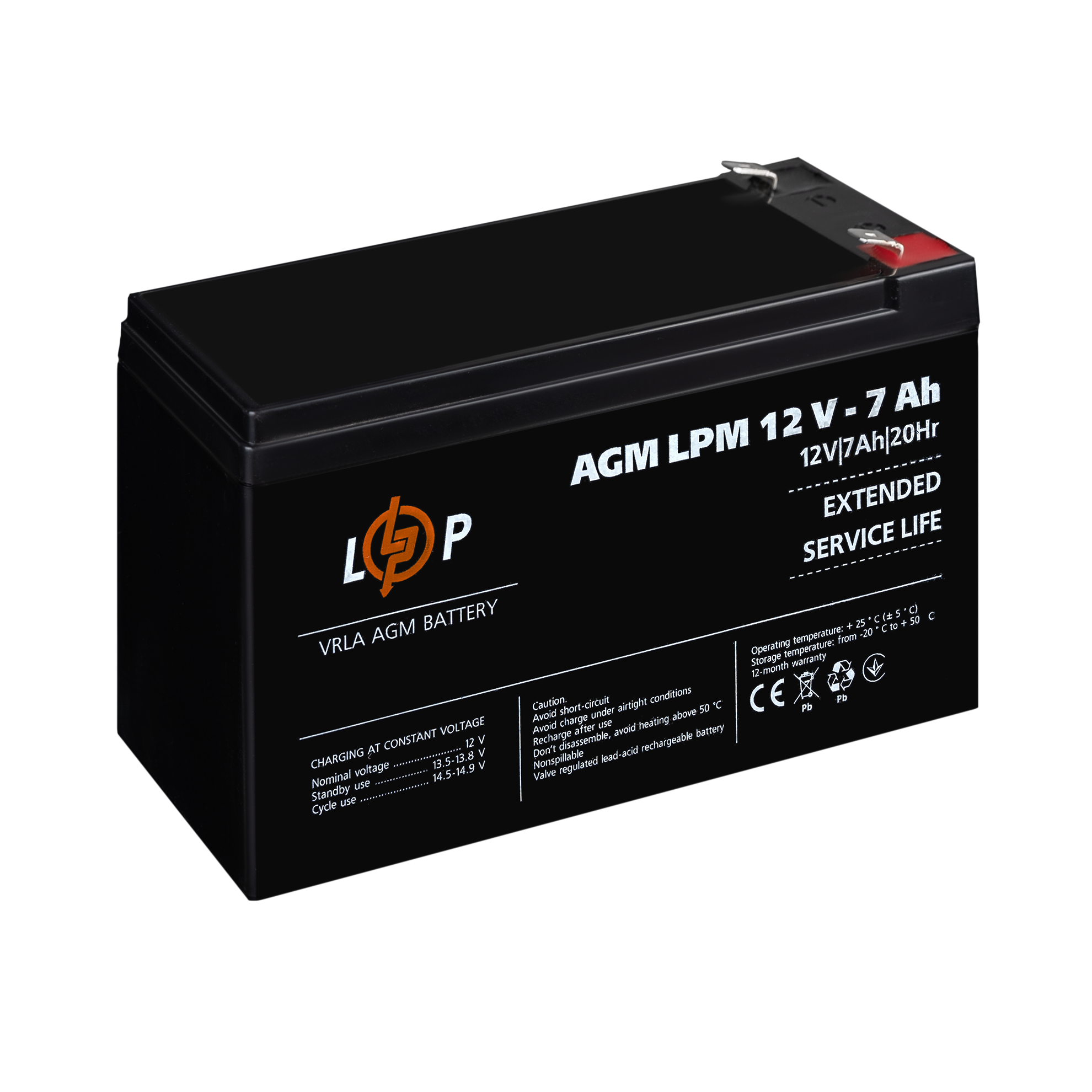 Аккумулятор AGM LPM 12V 7 Ah - фото 3