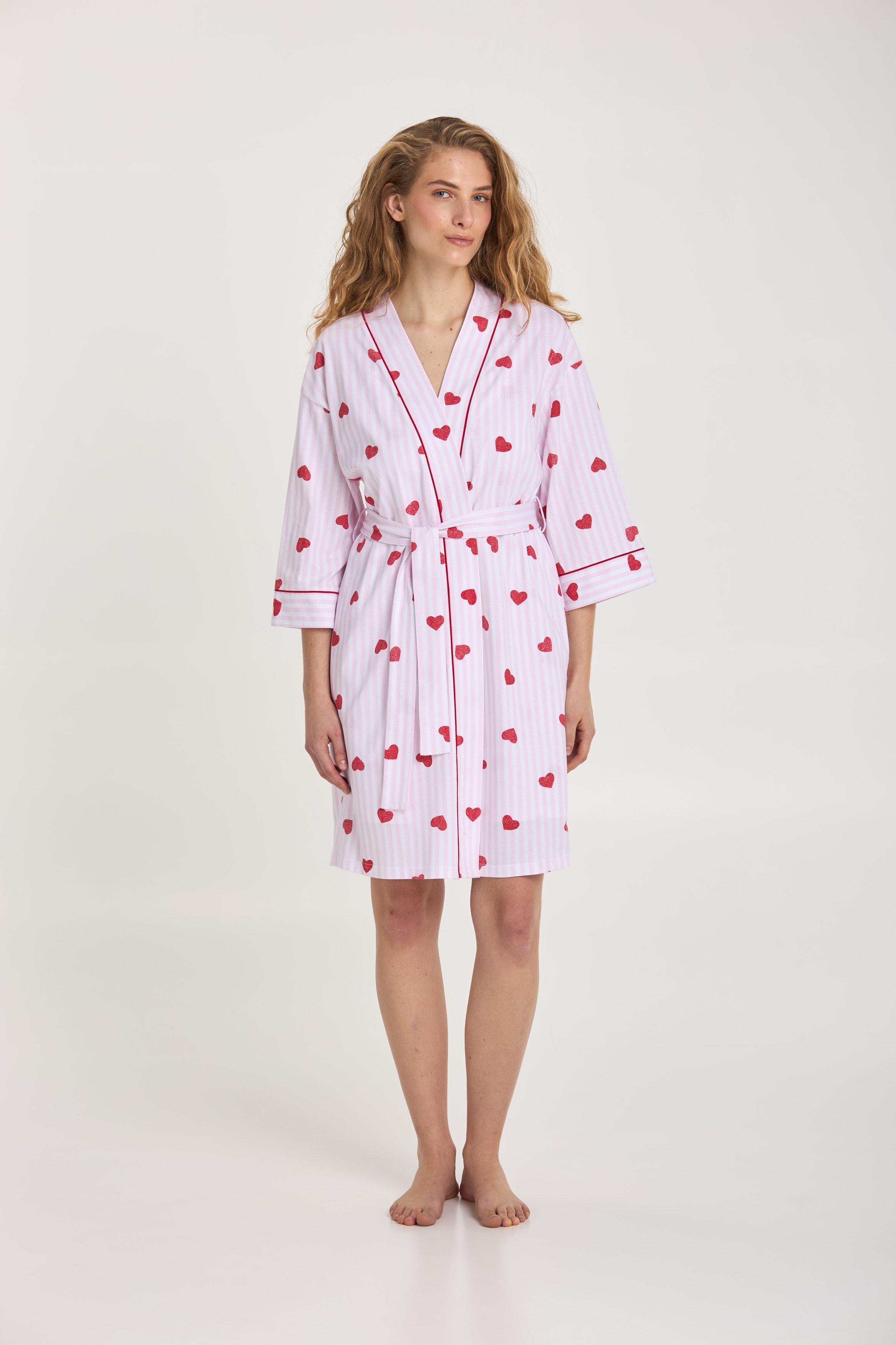 Халат женский Ellen Loveu Lgk 208/25/01 XL Бело-розовый