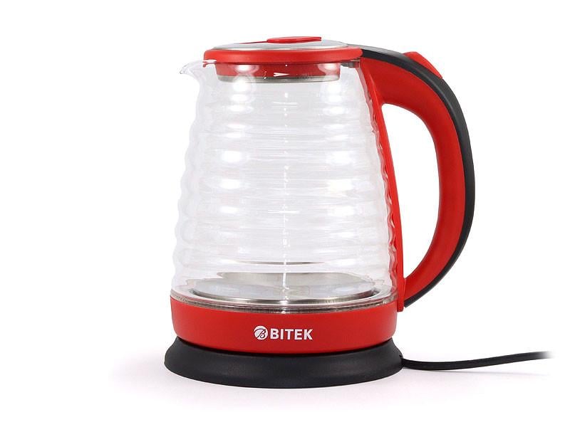 Cтеклянный электрочайник Битек 2400 Вт 1,8 л Красный Cтеклянный электрочайник Битек 2400 Вт 1,8 л Красный