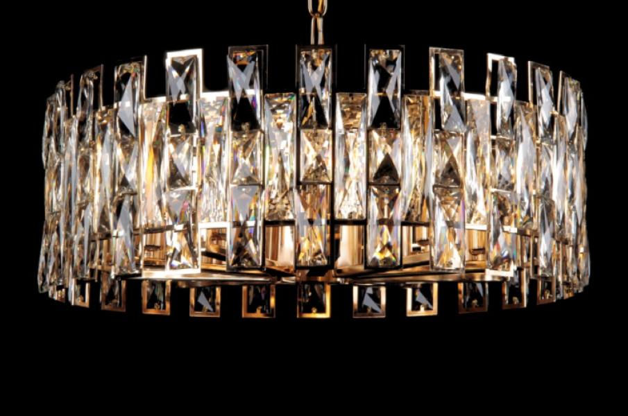 Хрустальная люстра L30240/560/10 FGD Белый/Золото (AN000305)