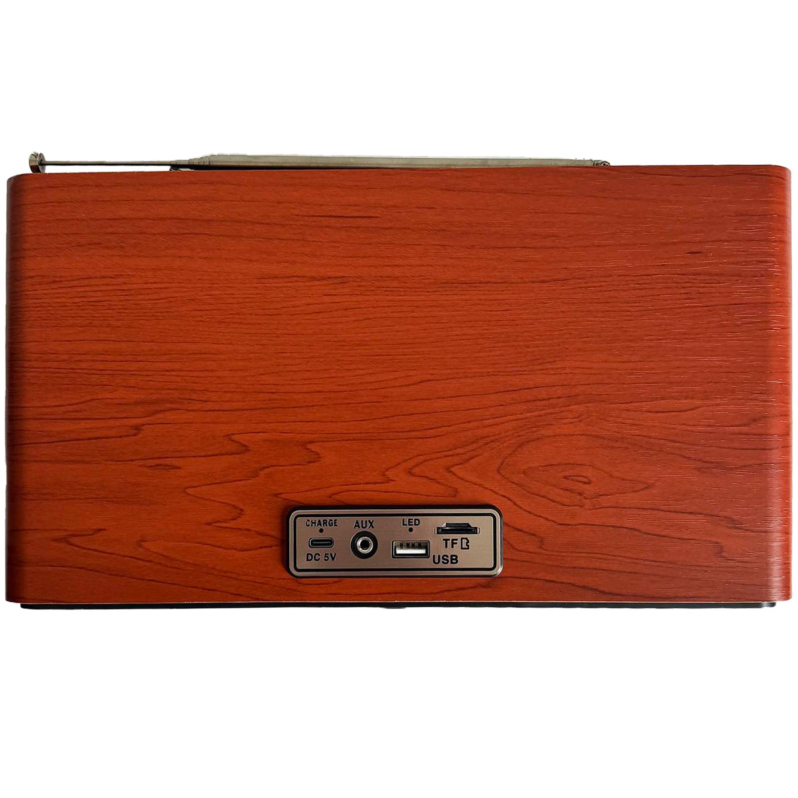 Радиоприемник NNS NS-6681BT в ретро стиле AM/FM/SW Bluetooth USB-зарядка и аккумулятором Dark wood (24086656) - фото 4 Радиоприемник NNS NS-6681BT в ретро стиле AM/FM/SW Bluetooth USB-зарядка и аккумулятором Dark wood (24086656) - фото 4