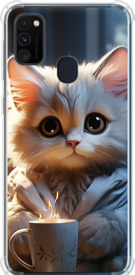 Чохол на Samsung Galaxy M30s 2019 Білий кіт (5646sp-1774-42517)