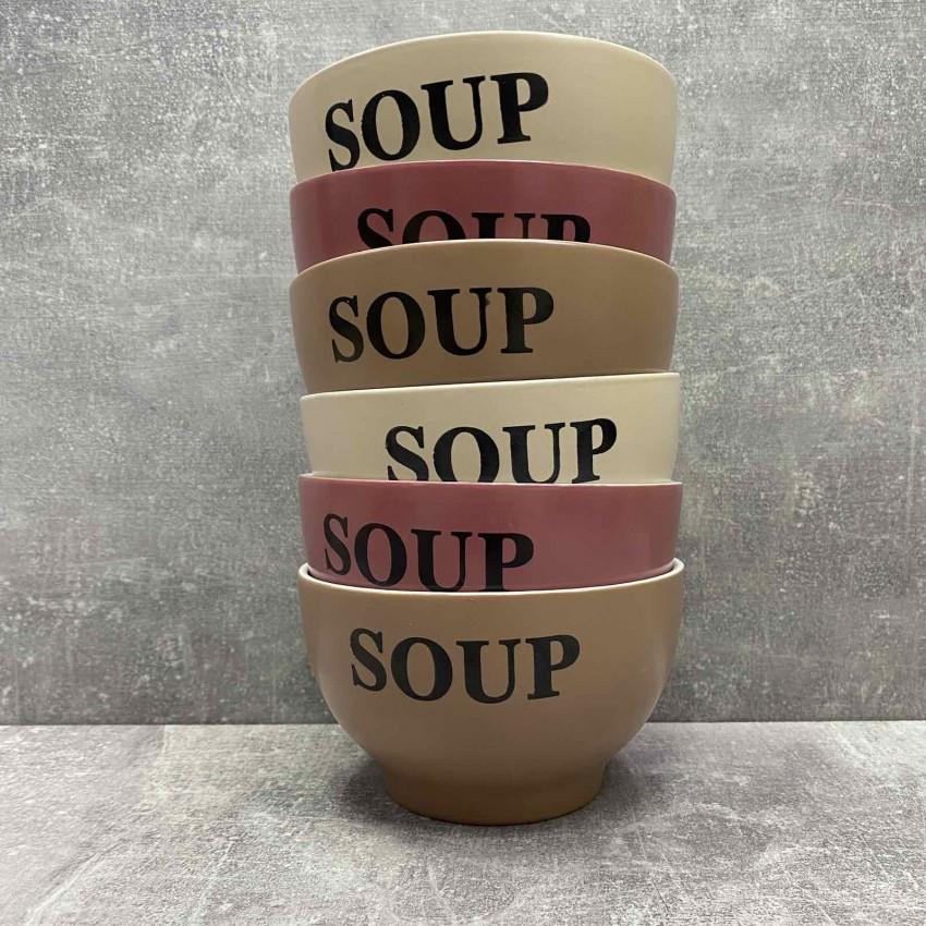 Набір бульйонниць керамічних Interos 20237 650 мл 6 шт. (1788993056) - фото 3