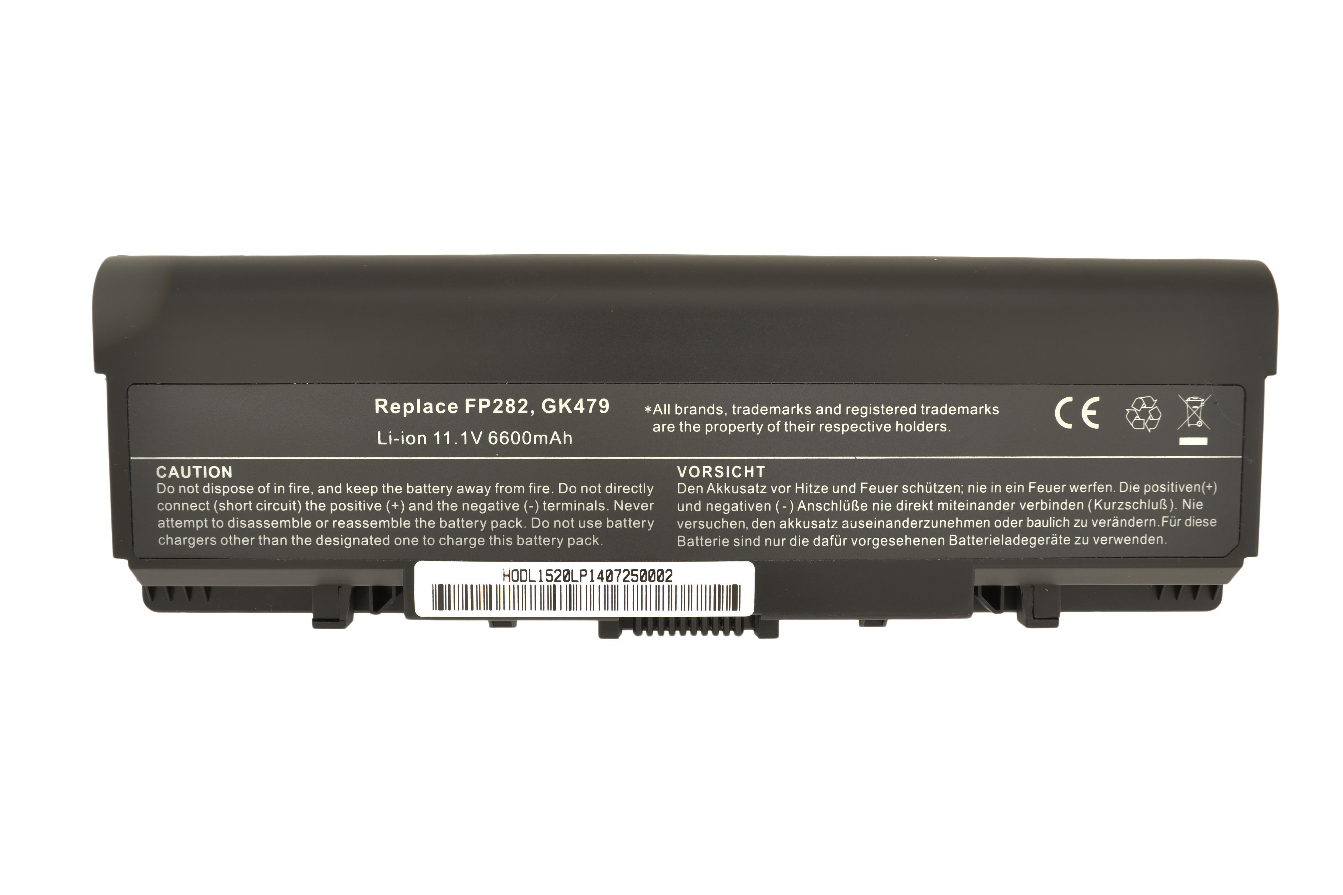 Акумулятор для ноутбука Dell GK479 Inspiron 1520 10,8 V 6600 mAh (002588)