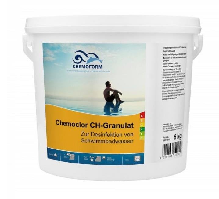 Химическое средство для бассейнов Chemochlor CH-Granulat быстрорастворимый хлор в гранулах для ударного хлорирования 5 кг (31443187)