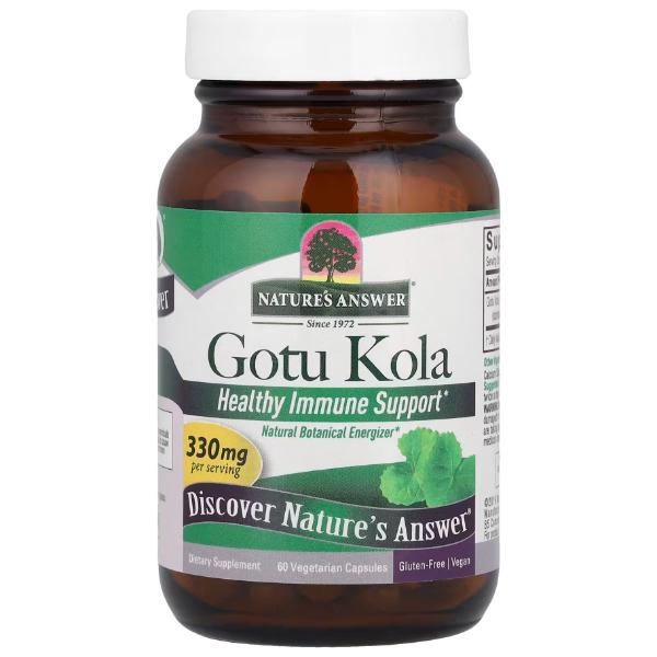 Готу кола Nature's Answer Gotu Kola Healthy Immune Support 330 мг 60 вег. капс. (000022170)