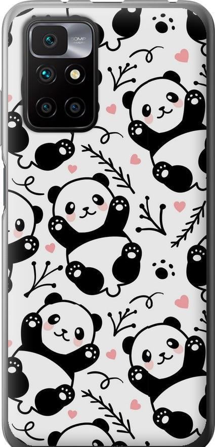 Чехол на Xiaomi Redmi 10 Панды (4318u-2488-42517)