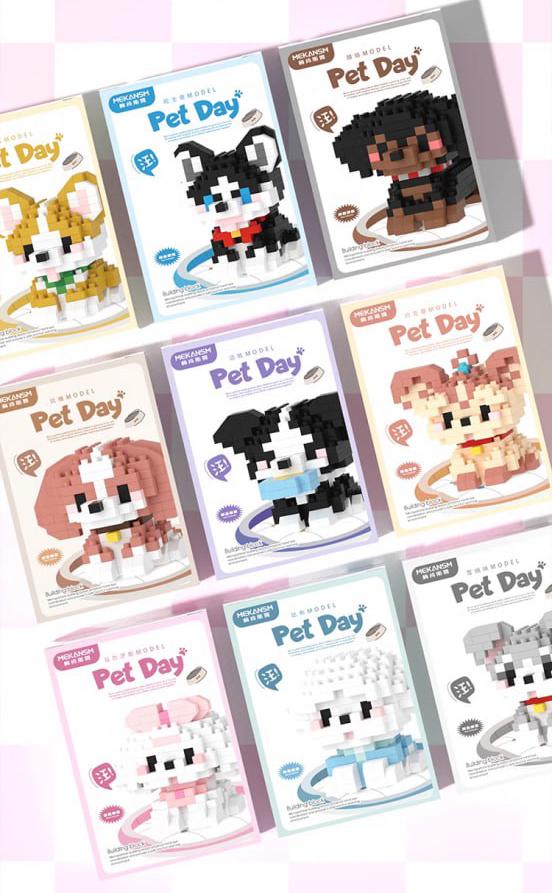 Конструктор из мини-блоков Набор Собачки Pet Day на 2013 деталей 9 шт. - фото 6 Конструктор из мини-блоков Набор Собачки Pet Day на 2013 деталей 9 шт. - фото 6