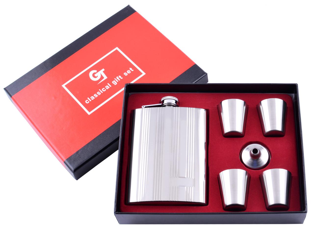 Набір фляга та 4 стопки Main Shield 236 мл нержавіюча сталь