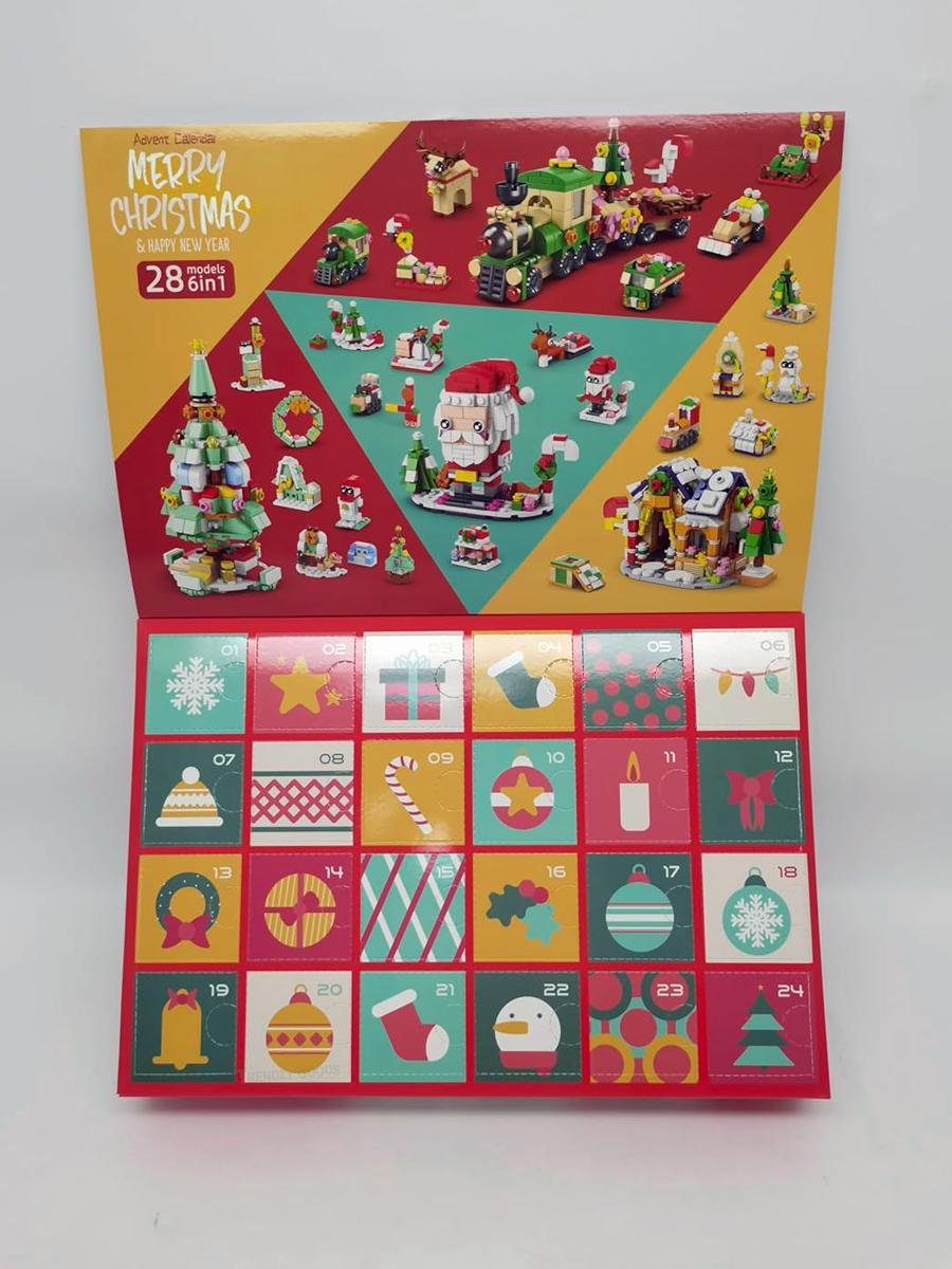 Конструктор Адвент-календар Merry Christmas & Happy New Year на 1123 деталі на 28 моделей (29696309) - фото 9