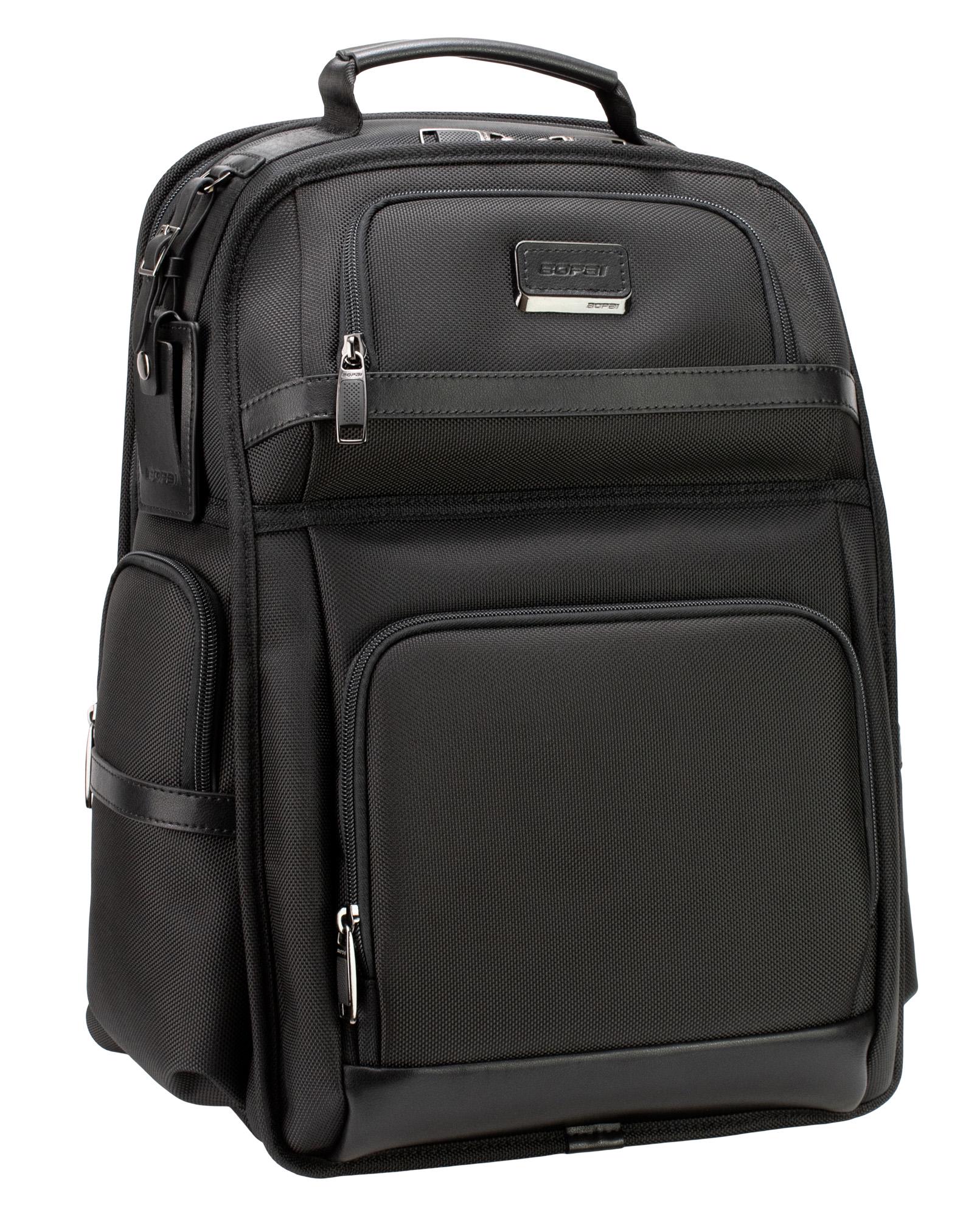 Рюкзак діловий Optima 44,5x32x22 см 26-35 л Чорний (61-17111)