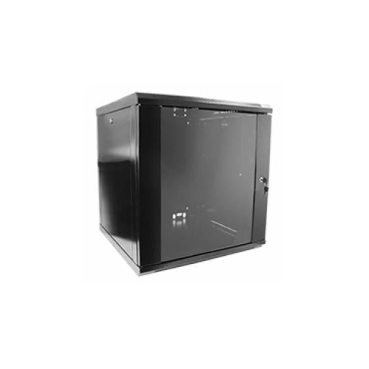 Шкаф Net-server настенный разборной 12U 19" 350 мм Черный (WMNC-350-12U-FLAT-BLACK) - фото 1