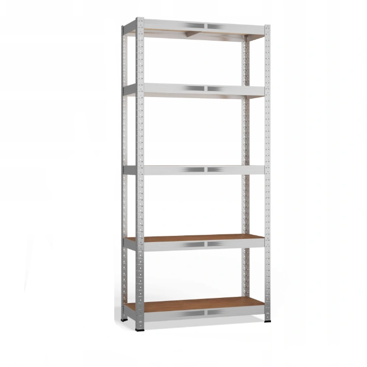 Стеллаж LEOBRO из стали 150х70х30 см 175кг/полка 5 полок МДФ Серебристый (LBR1121)