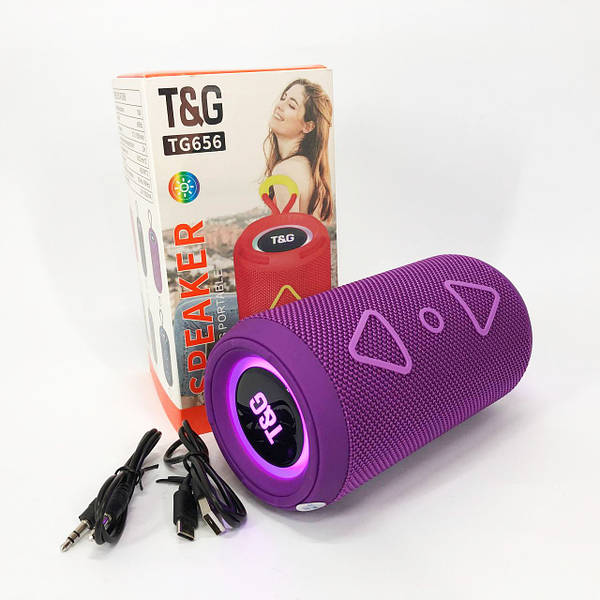 Колонка портативная Bluetooth TG656 FM/RGB (2135321616) - фото 5