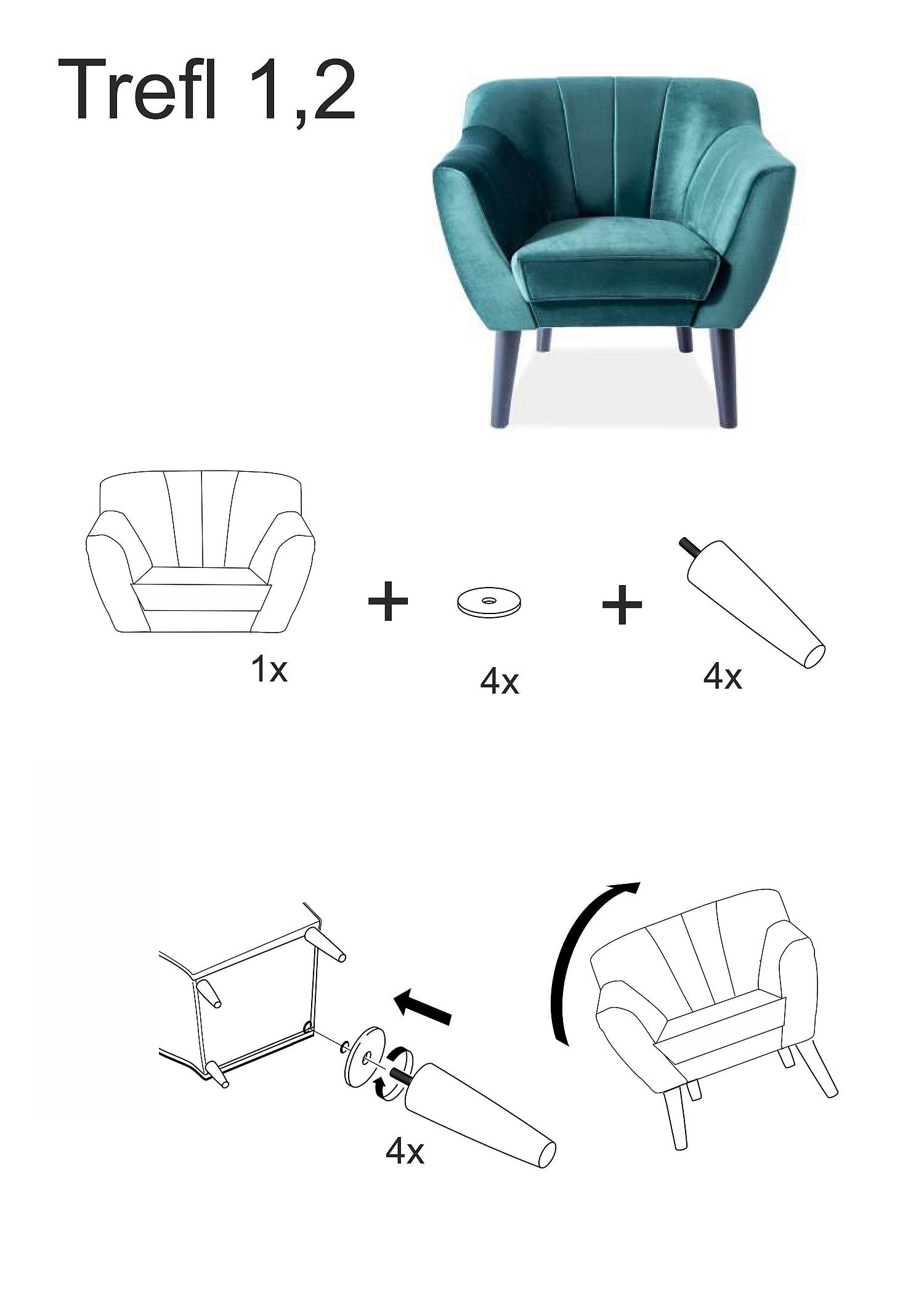 Кресло Signal Trefl 1 Карри (TREFL1V68W) - фото 2
