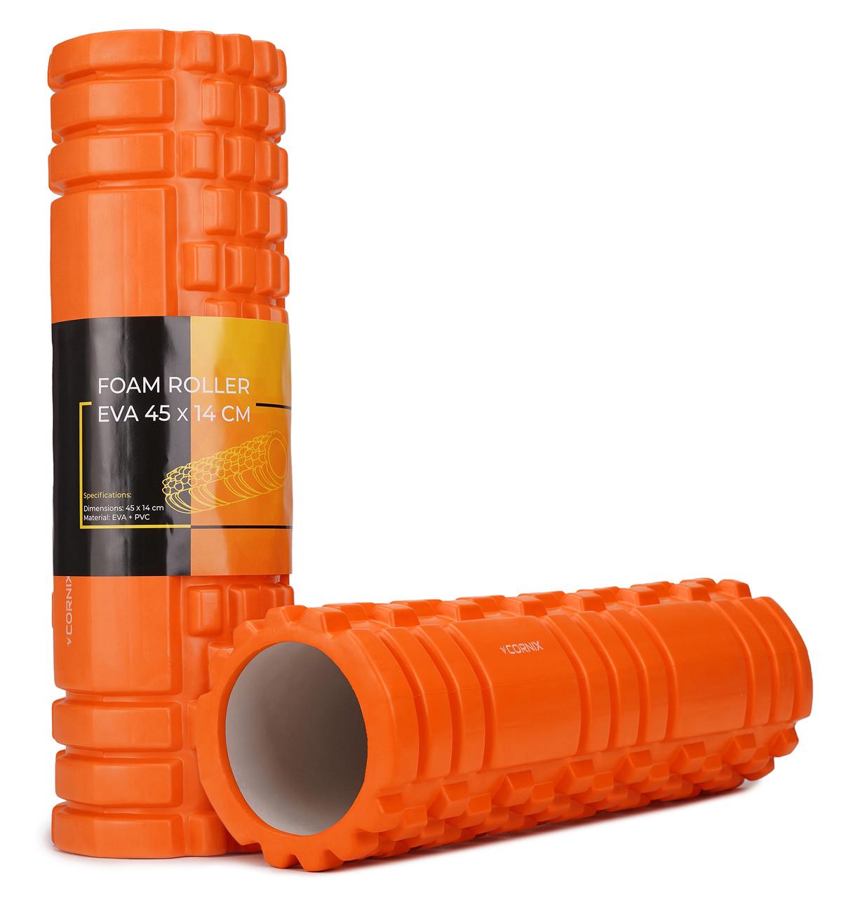 Масажний ролик Cornix EVA 45x14 см XR-0041 Orange (2514759679) - фото 4