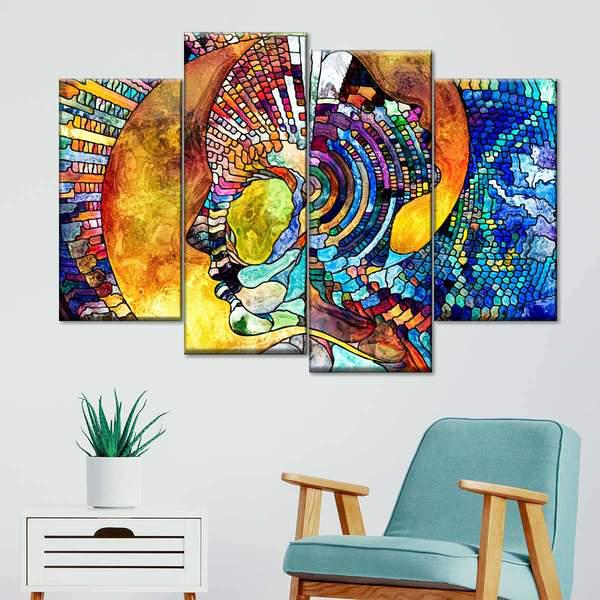 Модульная картина KIL Art Взгляд в будущее из четырех частей 129x90 см (M4_L_210)