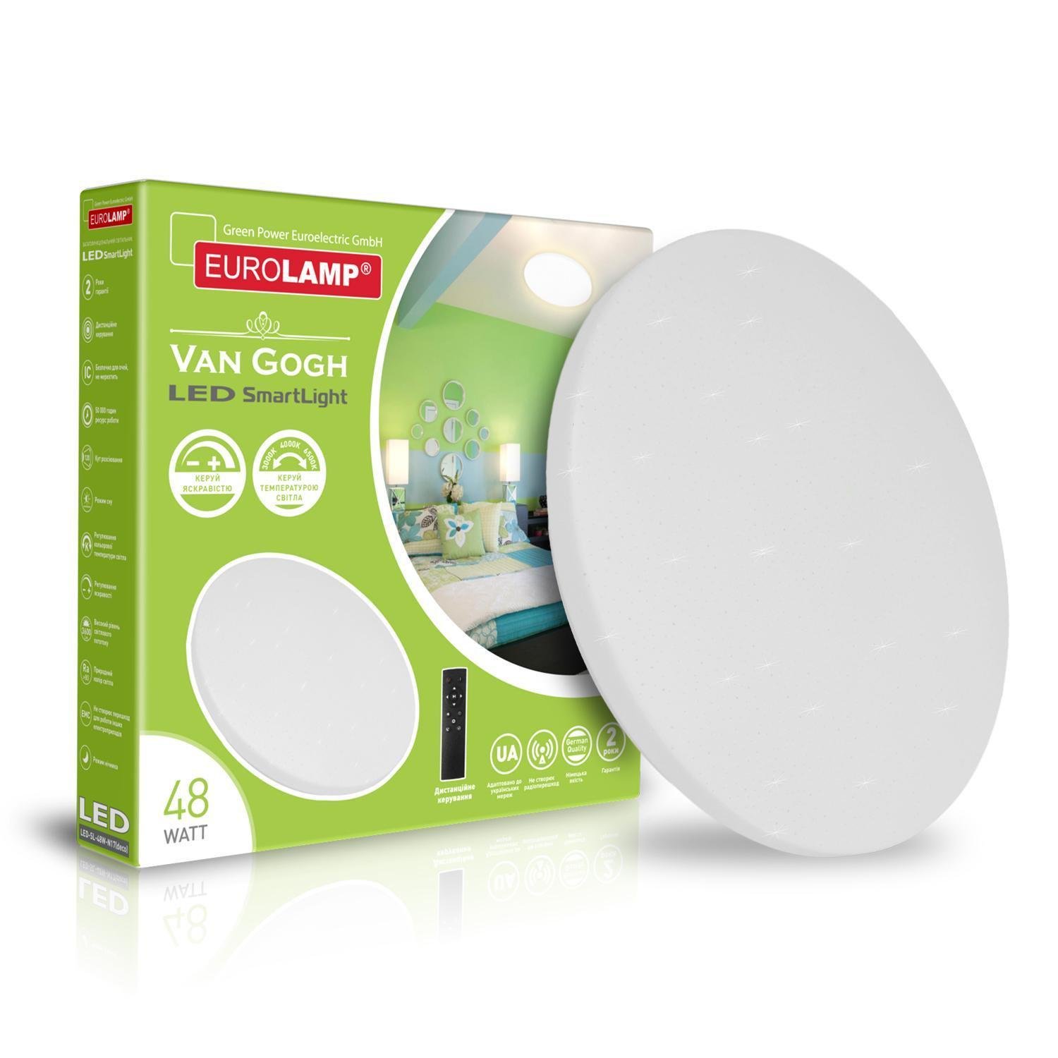 Светильник Eurolamp LED Smart Light 48W Van Gogh 3000-6500K (12357754) Светильник Eurolamp LED Smart Light 48W Van Gogh 3000-6500K (12357754)