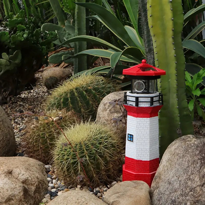 Маяк садовый с солнечной батареей и вращающимся светом (28586770) - фото 8