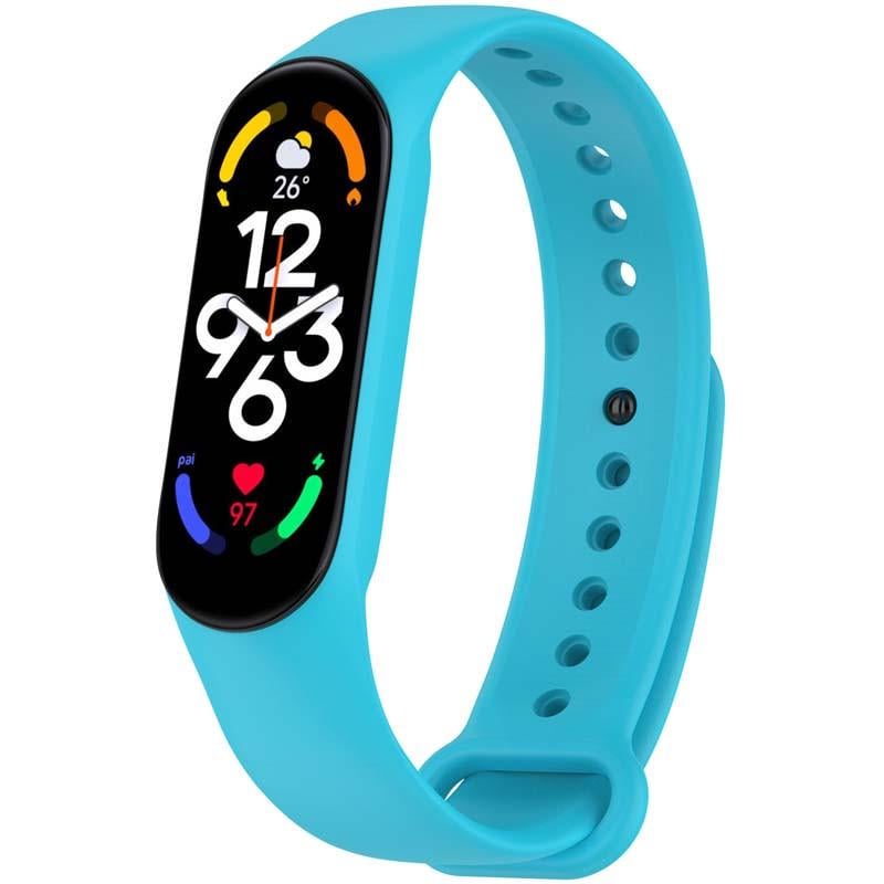 Ремінець силіконовий для Xiaomi Mi Band 7/6/5/4/3 Бірюзовий/Marine Green (00000077052_10)