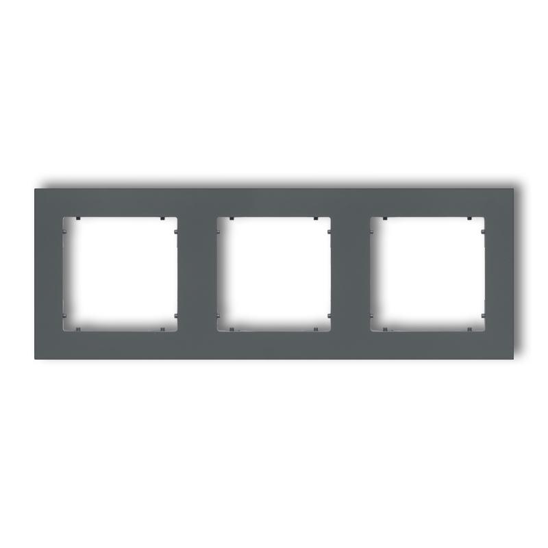Рамка тройная универсальная Karlik Mini Графитовый матовый (28MR-3) Рамка тройная универсальная Karlik Mini Графитовый матовый (28MR-3)
