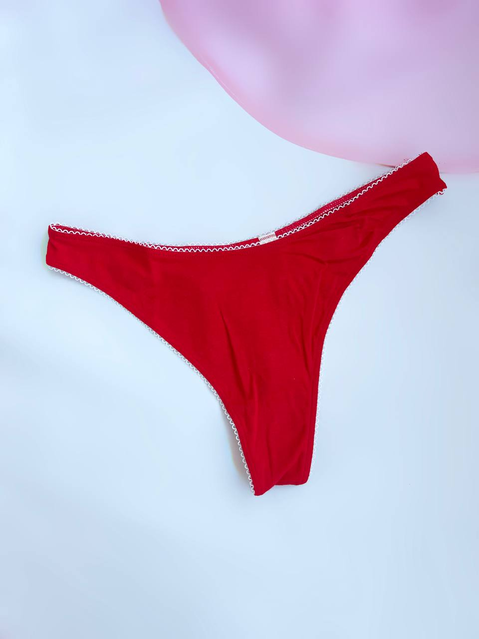 Труси Victoria's Secret Cotton High-Leg Thong Panty S Червоний (27647006) Труси Victoria's Secret Cotton High-Leg Thong Panty S Червоний (27647006)