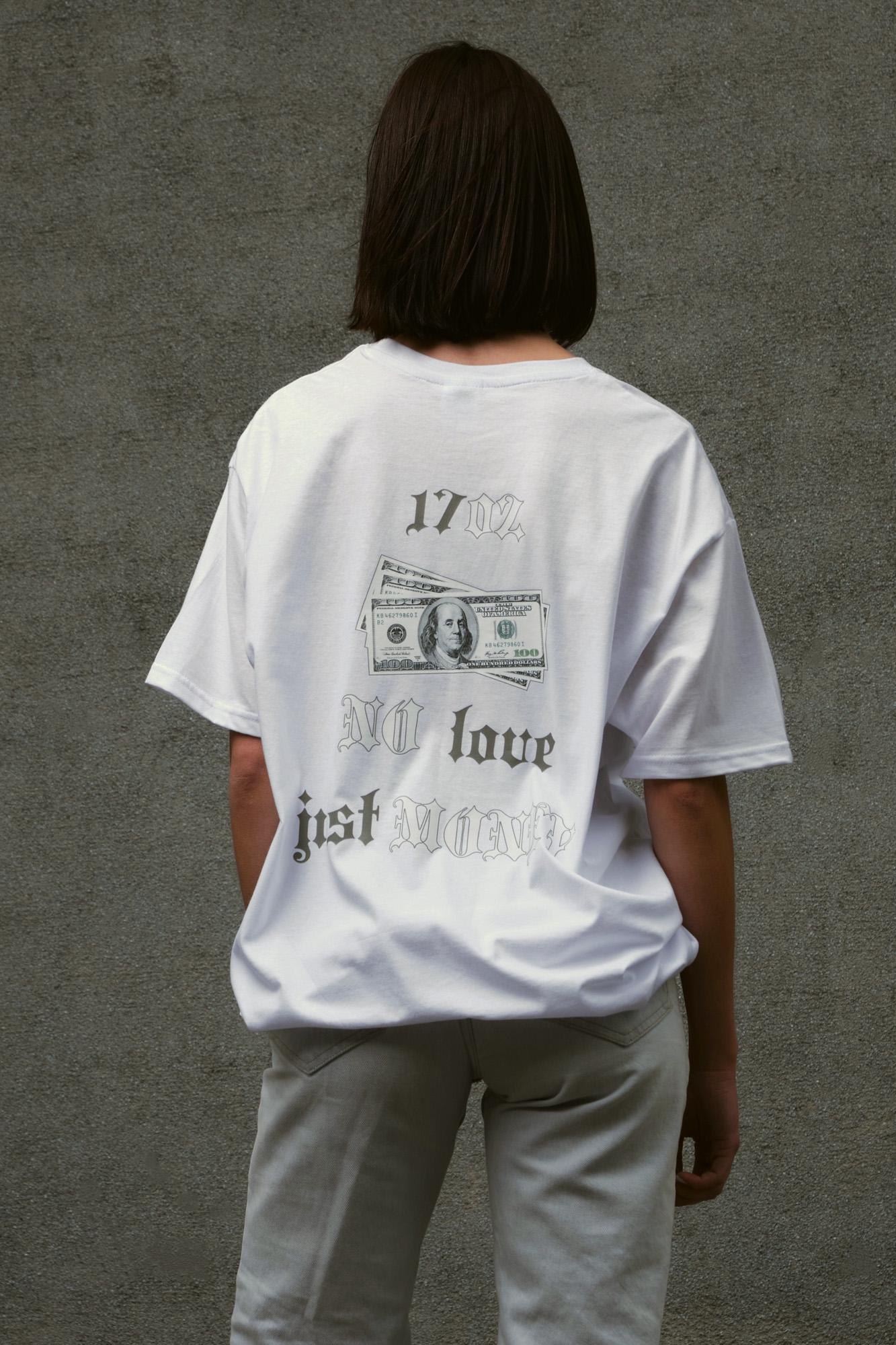 Футболка женская Without Dollar с принтом оверсайз S/M White (S8049253)