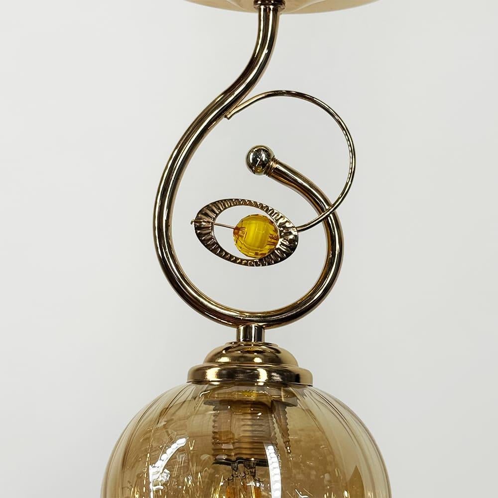 Люстра стельова Light House LNF-17507/1A GD/AM з бурштиновим плафоном Золотий - фото 3 Люстра стельова Light House LNF-17507/1A GD/AM з бурштиновим плафоном Золотий - фото 3