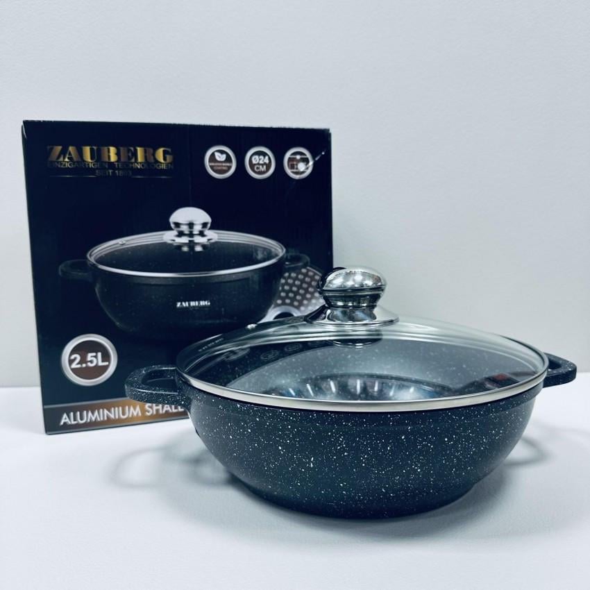 Сотейник-жарівня Zauberg BL-0524 з мармуровим покриттям 2,5 л (2614887040)