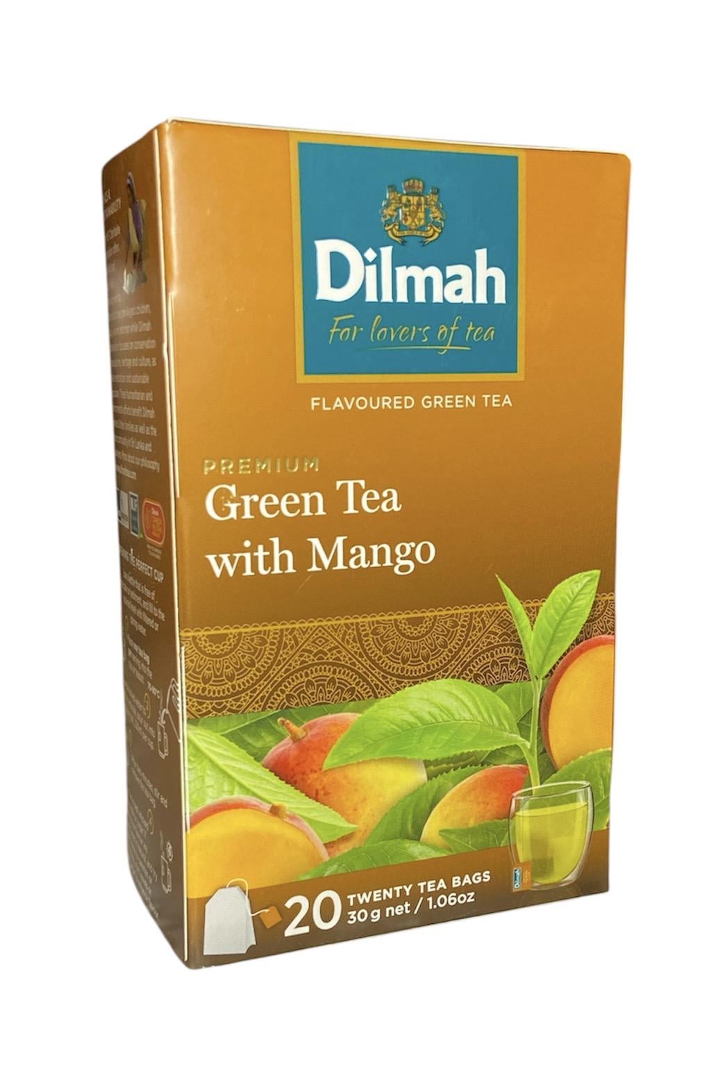 Чай Dilmah зеленый со вкусом манго 20 пакетиков (60521)