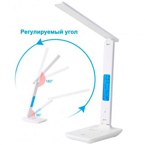 Лампа настільна LED з бездротовою зарядкою та РК 10 Вт Білий (TX26C0) - фото 4