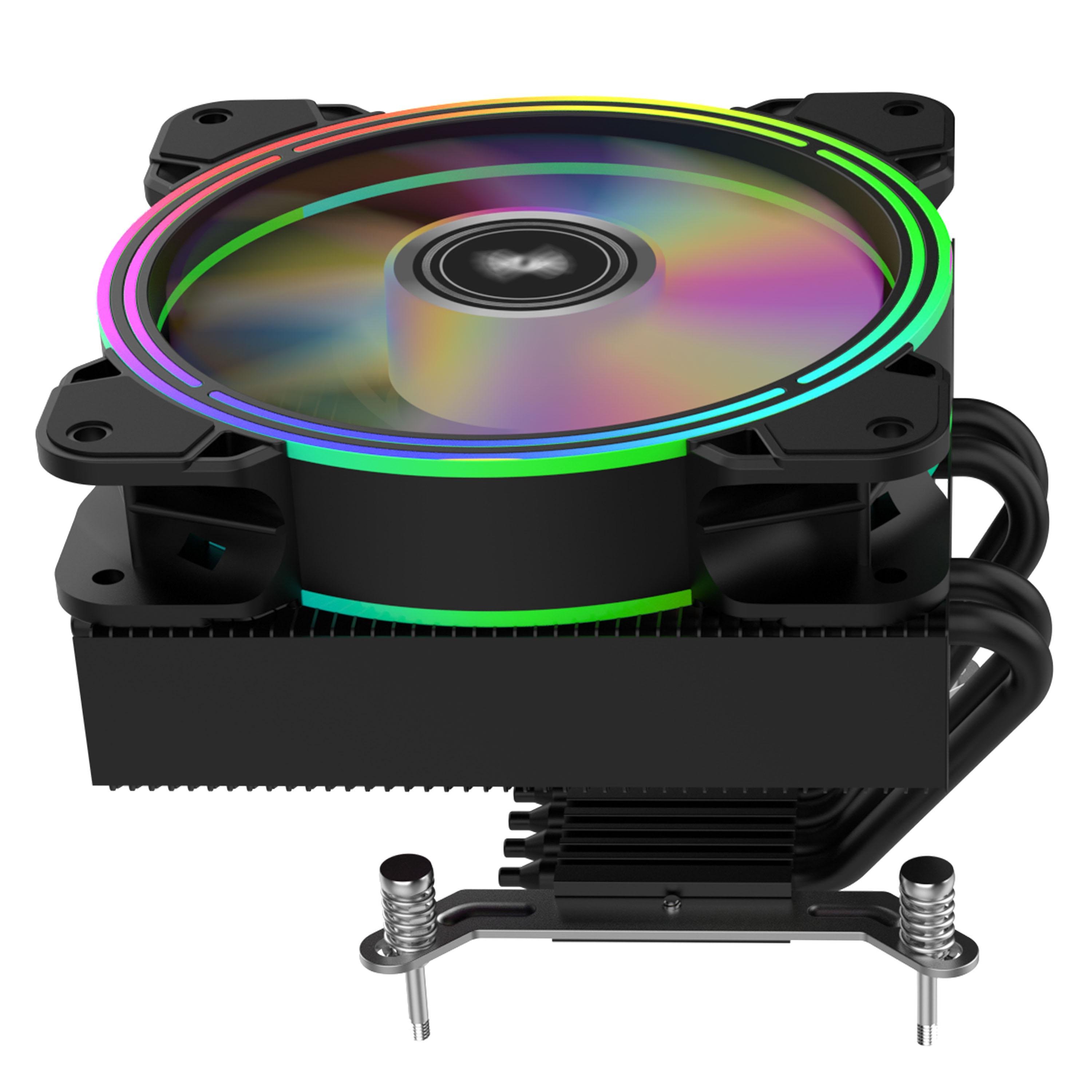 Кулер процесорний 2E GAMING Air Cool AC120T4-ARGB синхронізація ARGB 4-pin 120 мм (628607)