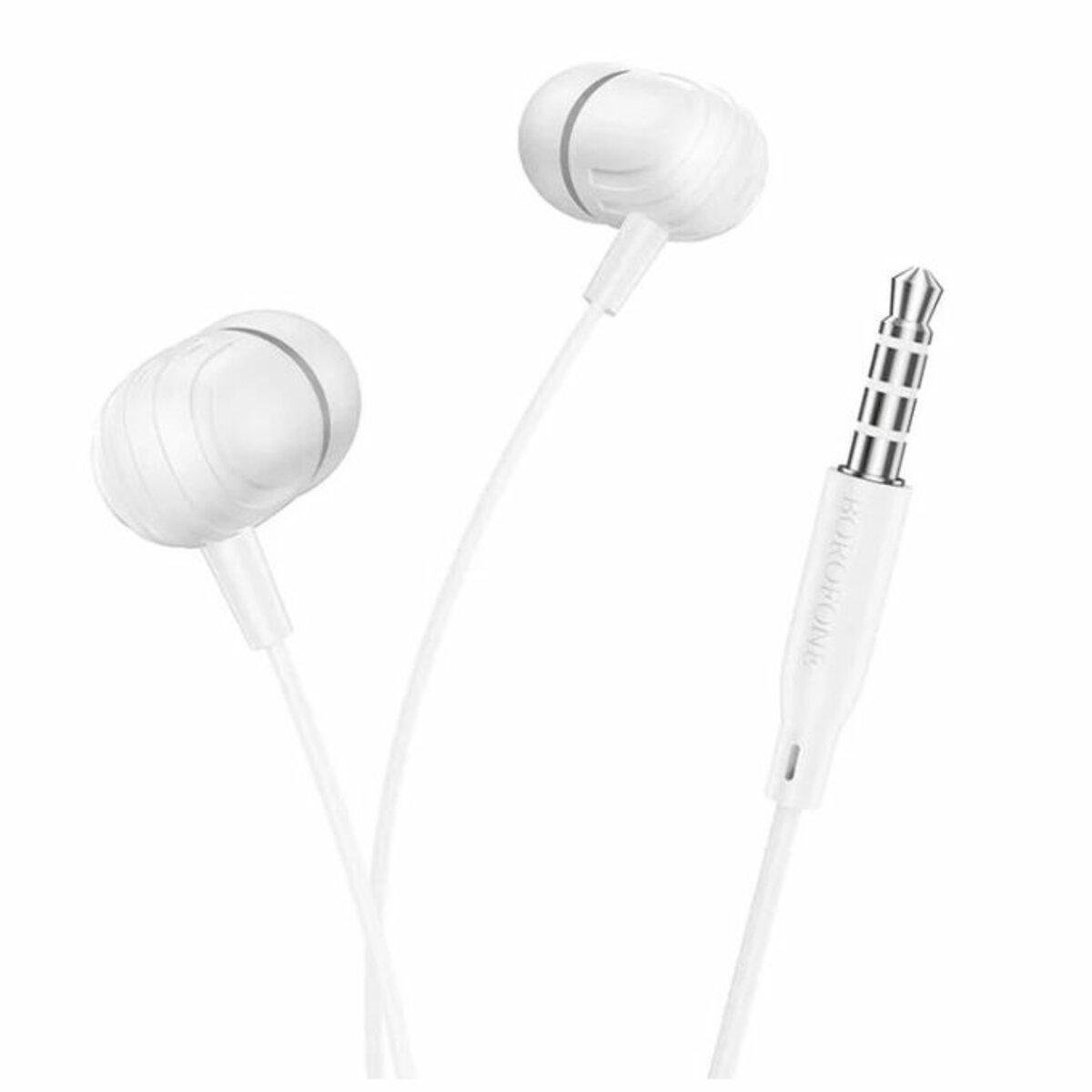 Наушники проводные Borofone BM77 3,5 мм с микрофоном 1,2 м White (BM77W)