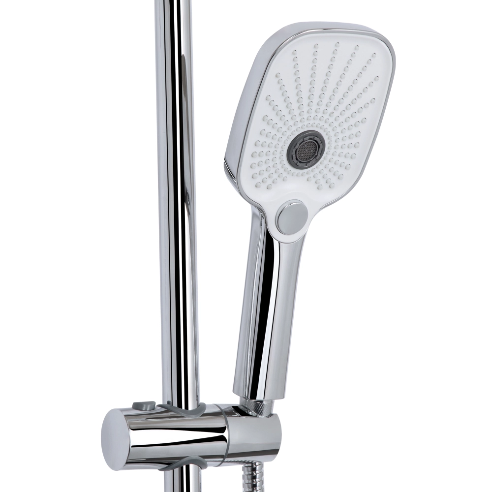 Душевая система с изливом Qtap Gemini QTGEM111CRW45687 на три потребителя Белый/Хром (SD00051811) - фото 5 Душевая система с изливом Qtap Gemini QTGEM111CRW45687 на три потребителя Белый/Хром (SD00051811) - фото 5