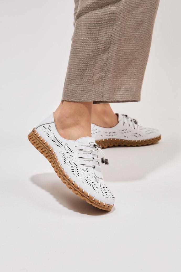 Мокасины женские ALLSY кожаные р. 40 Белый (195189) - фото 3 Мокасины женские ALLSY кожаные р. 40 Белый (195189) - фото 3