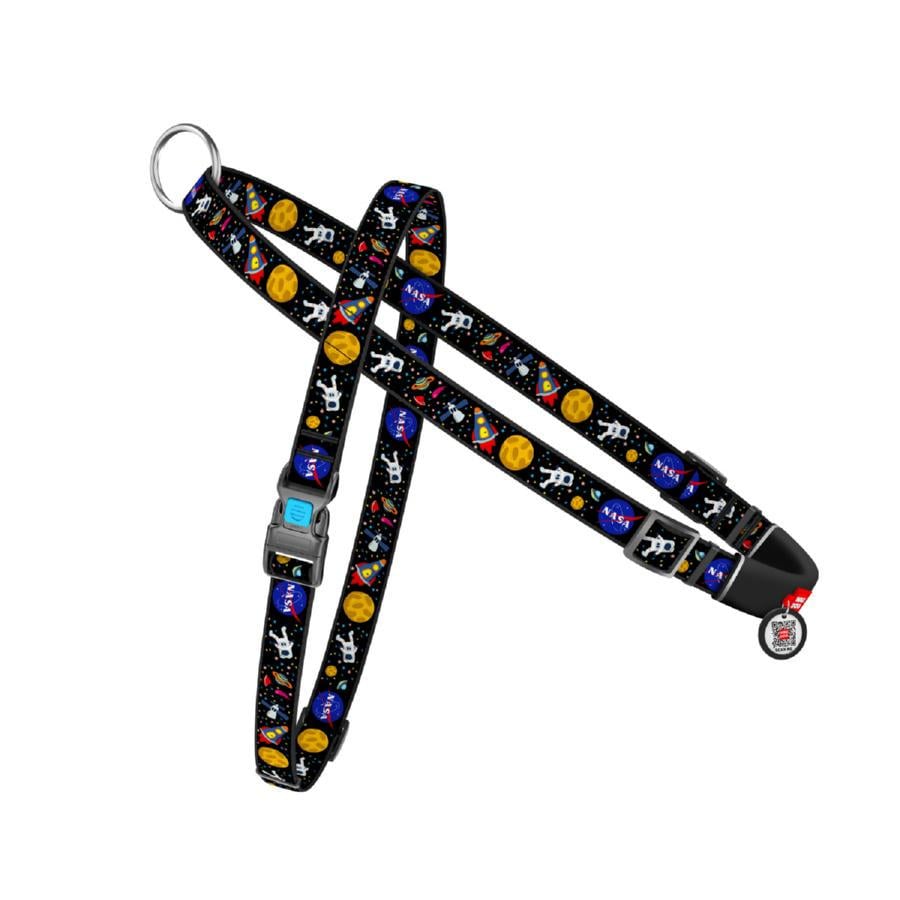 Шлейка для собак Waudog Nylon c QR паспортом NASA пластиковый фастекс L 25 мм 60-80 см/70-100 см