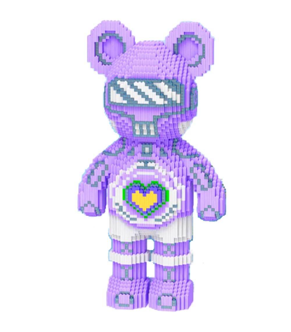 Конструктор светящийся 3DMagic Blocks Мишка 4031 дет. 50 см Сиреневый (9004)