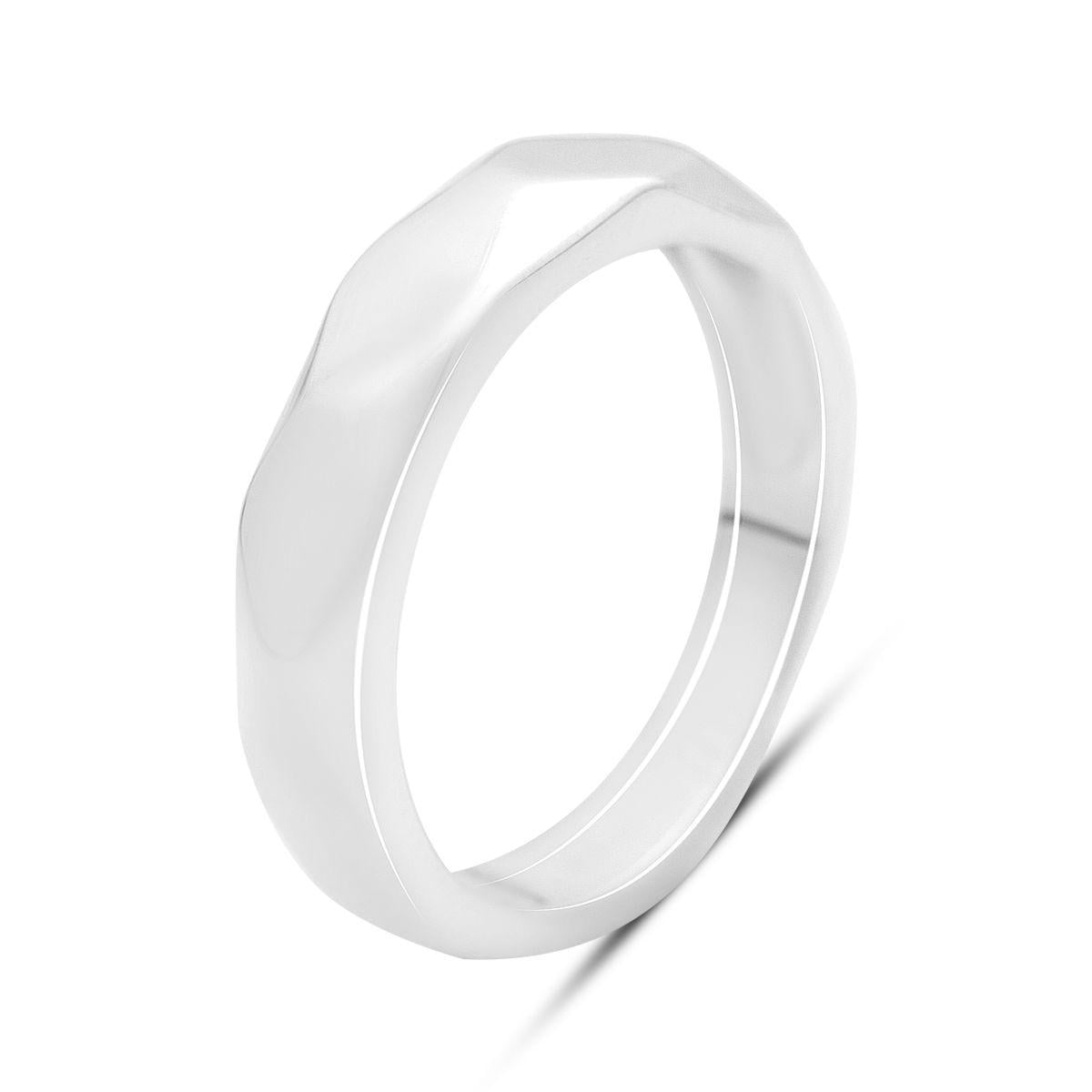 Кольцо серебрянное LoveR в минималистичном геометрическом дизайне р. 17,5