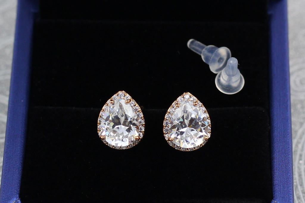 Серьги гвоздики  Xuping Jewelry Капля 1,3 см Золотистый