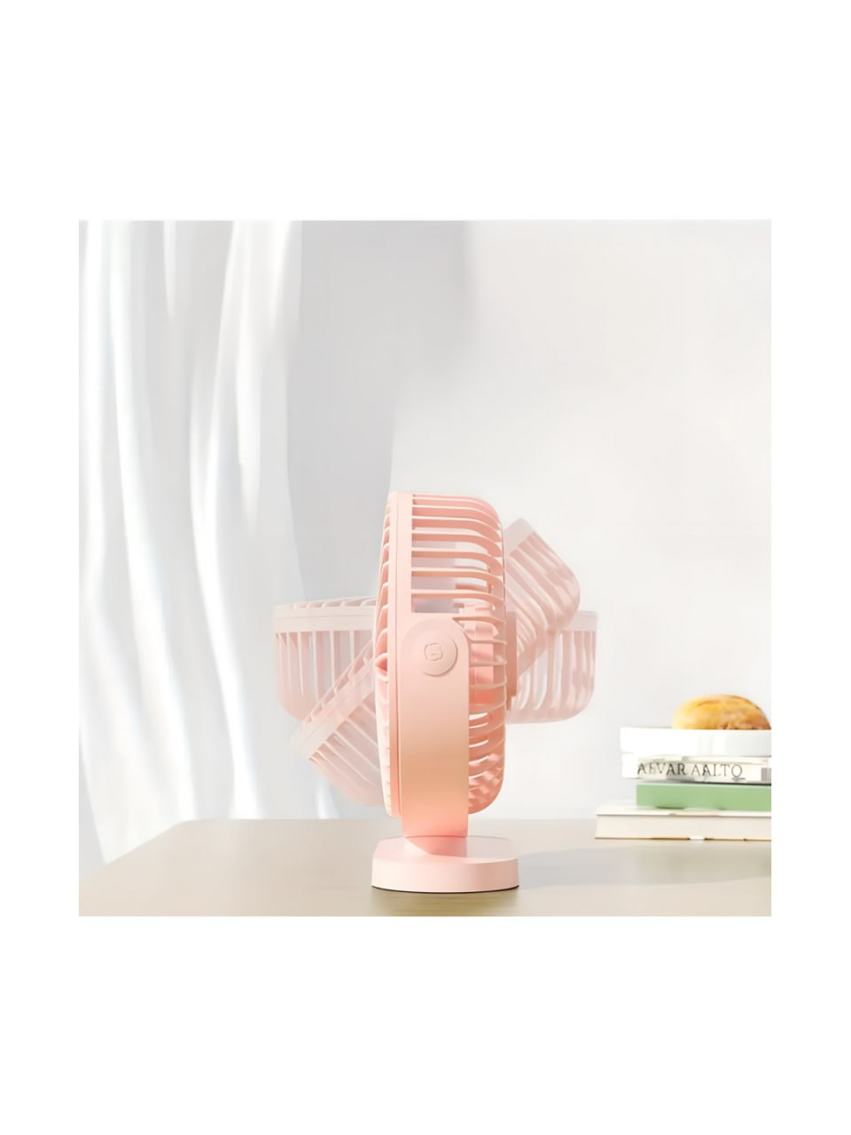 Вентилятор переносний MLS6110 на акумуляторі від USB для кемпінгу/офісу та дому Рожевий 83b0d99c - фото 5