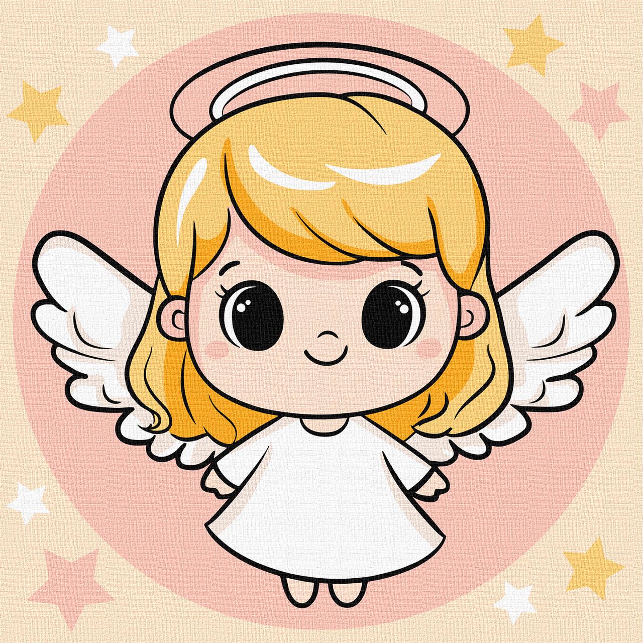 Картина по номерам Ideyka Святой ангелочек 25х25см (2824289858)