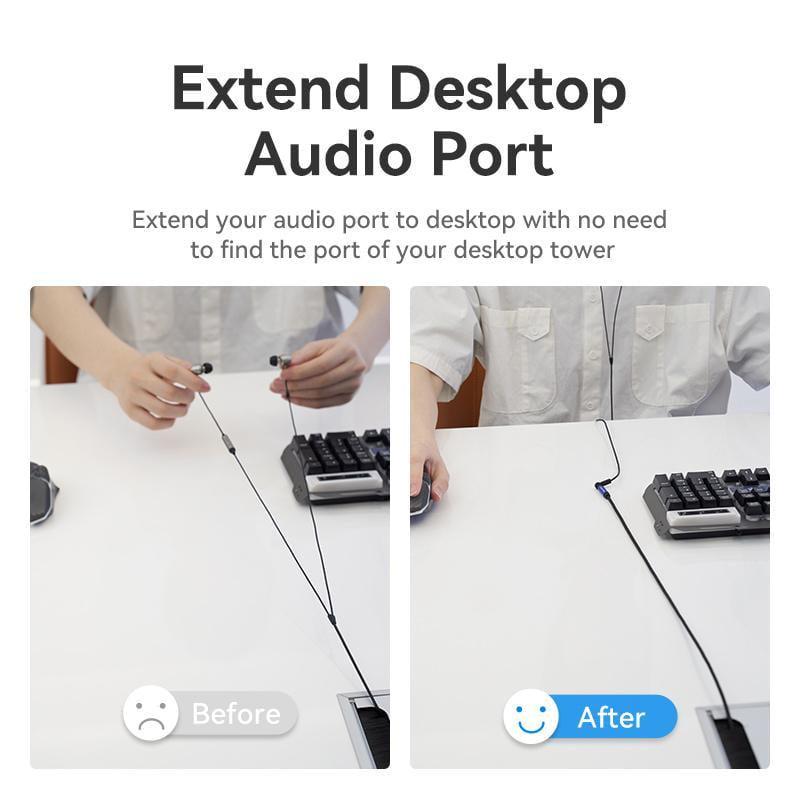 Кабель Vention 3.5 мм minijack-3.5 мм minijack стерео AUX 4-пиновый TRRS 3 м Черный (BHCLI) - фото 7 Кабель Vention 3.5 мм minijack-3.5 мм minijack стерео AUX 4-пиновый TRRS 3 м Черный (BHCLI) - фото 7