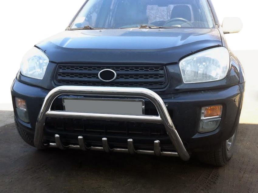 Кенгурятник WT003 CAN для Toyota Rav 4 2001-2005 гг. нержавеющая сталь Хром