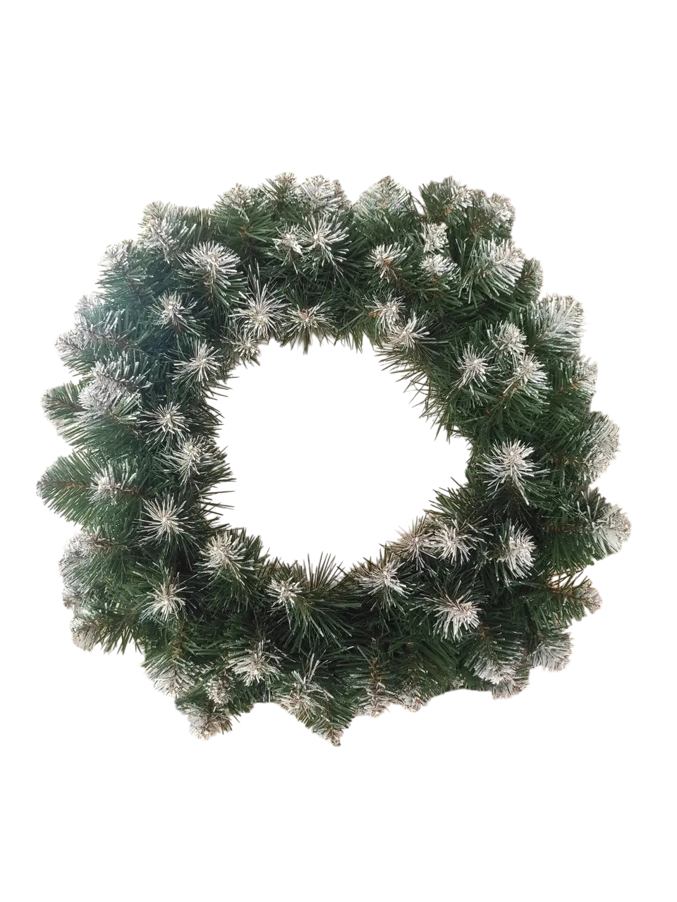 Вінок штучний для декору Сніговая Королева 50 см з ПВХ Темно-зелений (147-41-Вінок С.К.)